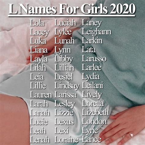 unisex names that start with an l